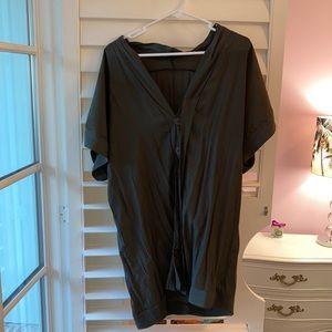 Army Green Button Down Dress